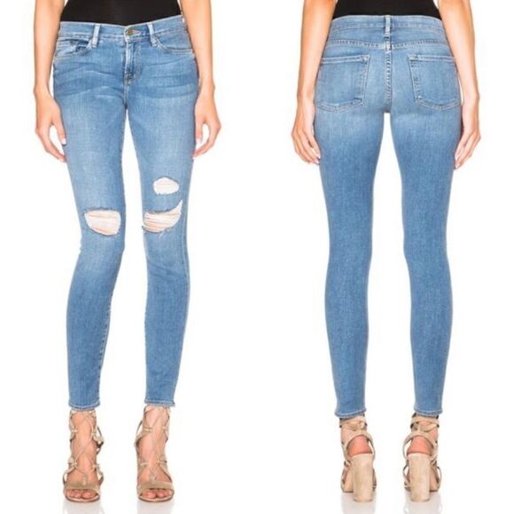 2 for $30 FRAME Laurel Le Skinny de Jeanne Denim - Picture 1 of 12